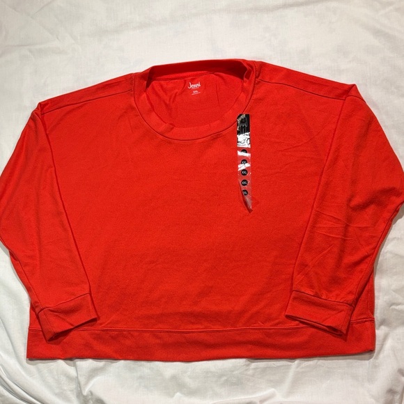 Jenni Other - Jenni Intimates Red Pajama Top XXL Soft Sleepwear Lounge Shirt Cozy Loungewear